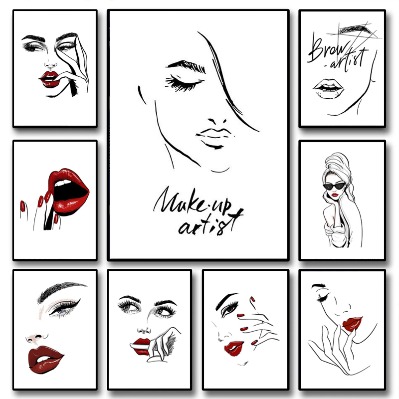 โปสเตอร์แต่งหน้าแฟชั่น ภาพผู้ห - Beauty Makeup Hd บทวิจารณ์และราคา