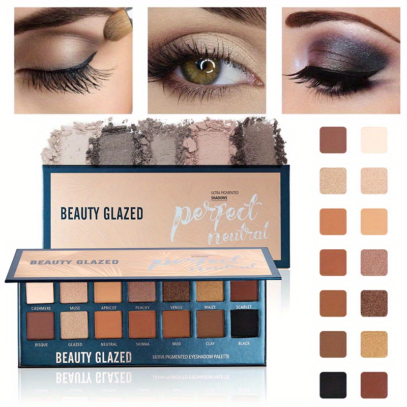 พาเลทอายแชโดว์เคลือบ14สีทาอายแ - Beauty Huda Makeup บทวิจารณ์และราคา