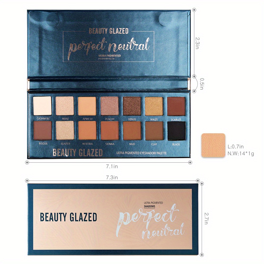 พาเลทอายแชโดว์เคลือบ14สีทาอายแ - Beauty Huda Makeup บทวิจารณ์และราคา