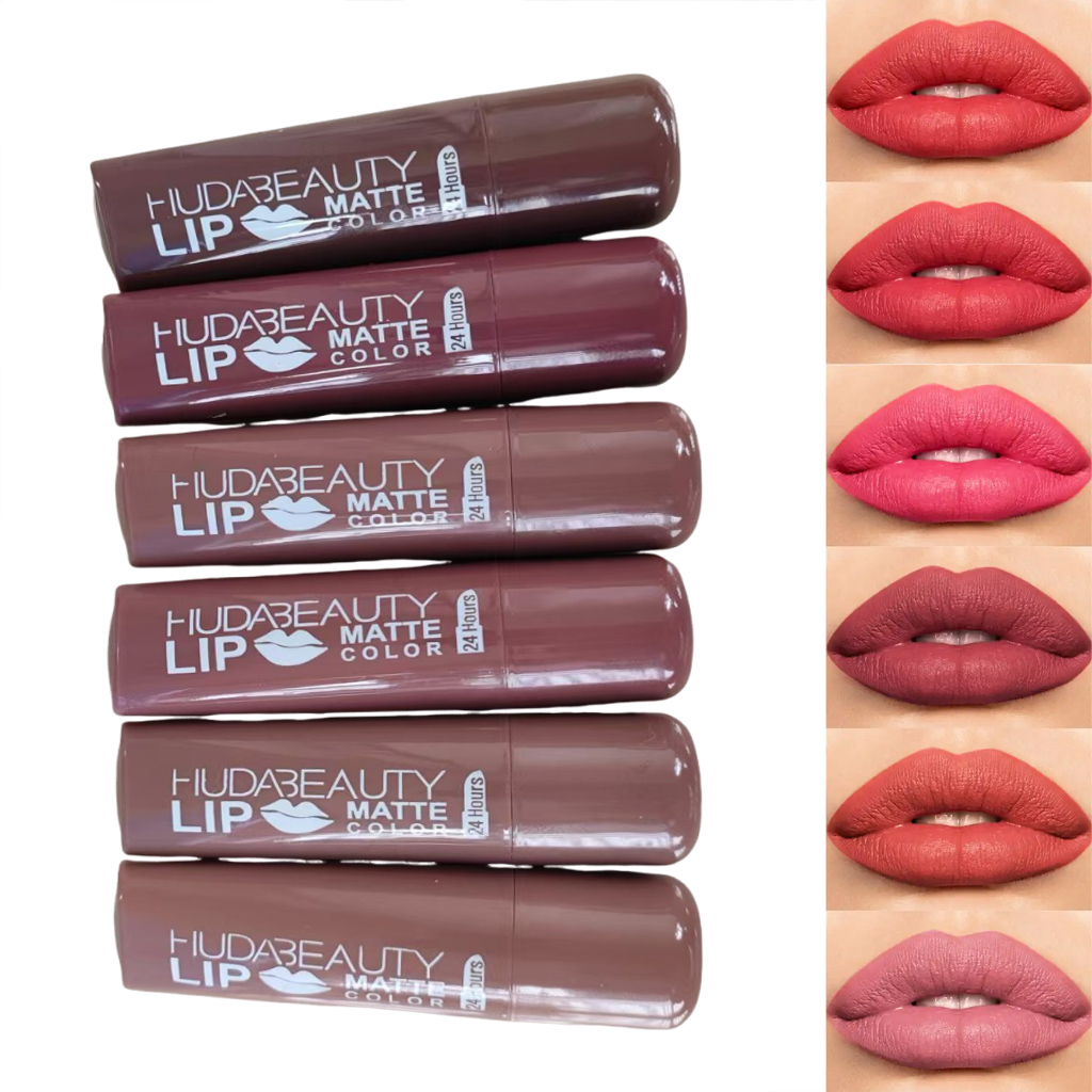 6 สีลิปสติก Matte 3.8g Huda Nu - Beauty Huda Makeup บทวิจารณ์และราคา