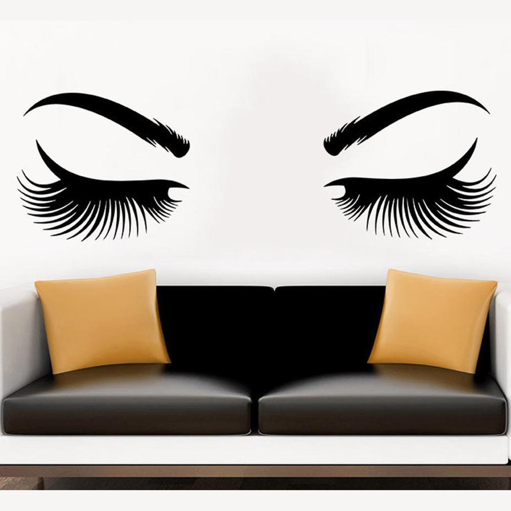 Eyesสติ๊กเกอร์ติดผนังสติกเกอร์ - Makeup Master Beauty Salon บทวิจารณ์และราคา